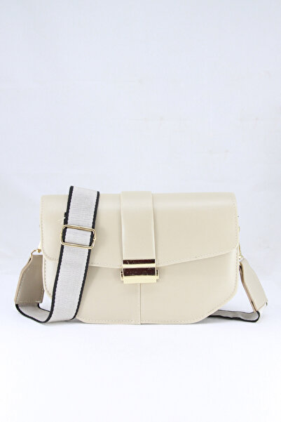 MILANOFOX Жіноча бежева сумка з 3 відділеннями, ремінцями через плече, золоти...