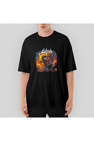 CrowsGate Tricou negru supradimensionat Sodom Decision Day