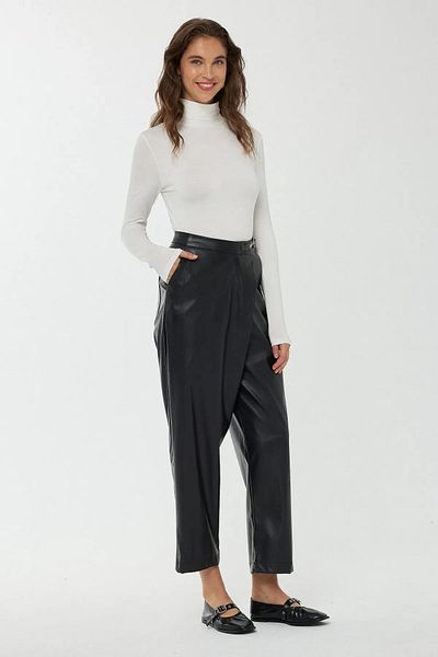 Hiccup Pantaloni din piele artificială cu talie înaltă