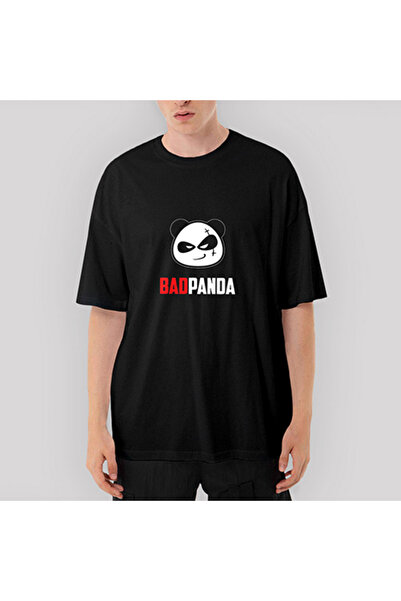 CrowsGate Μπλουζάκι Bad Panda oversized Μαύρο