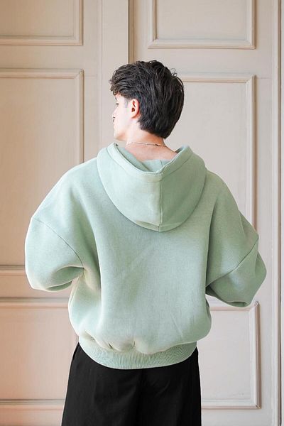 HAFKAGİYİM Φούτερ Ice Green Cozy Basic Full Zipper Oversize