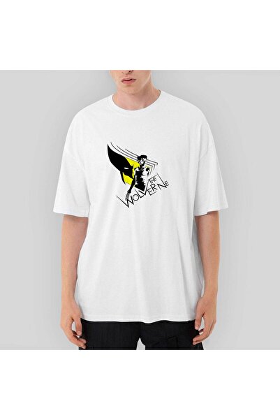 CrowsGate Tricou alb Wolverine Body oversize