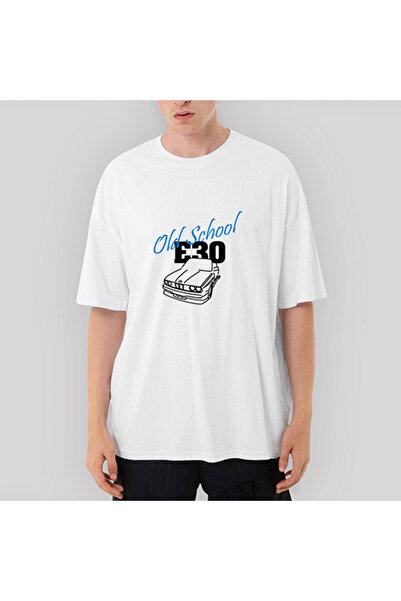 CrowsGate BMW E30 Old School oversized Λευκό T-Shirt