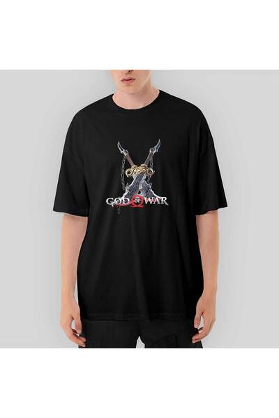 CrowsGate God Of War Kratos Swords supradimensionat Tricou negru S