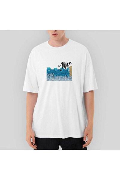 CrowsGate Λευκό μπλουζάκι Arcade Fire Arcade Fire oversized