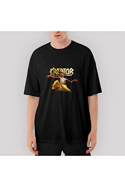 Generic Brand Kreator Horror Oversize Black T-Shirt