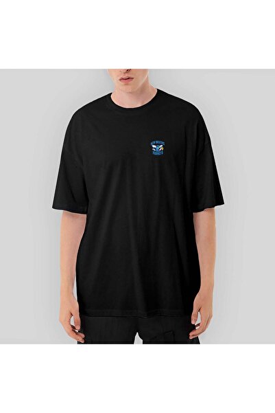 CrowsGate نيو أوريلانز تي شيرت أزرق كبير الحجم أسود L