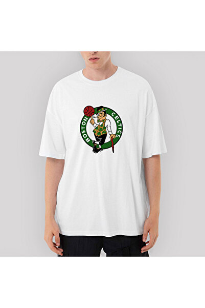 CrowsGate بوسطن سلتيك تي شيرت أبيض كبير الحجم XL