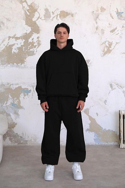HAFKAGİYİM ΜΑΥΡΟ Φούτερ Cozy Basic Oversize
