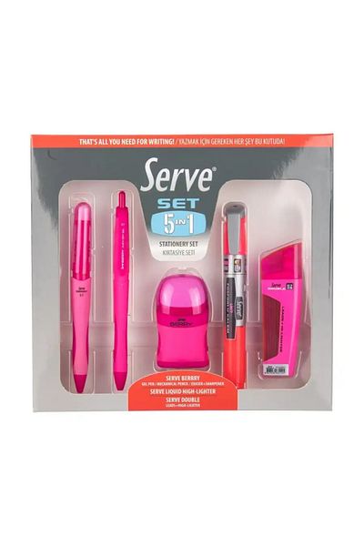 Serve Σετ ροζ χαρτικά - 0,7 mm, 5 τεμάχια