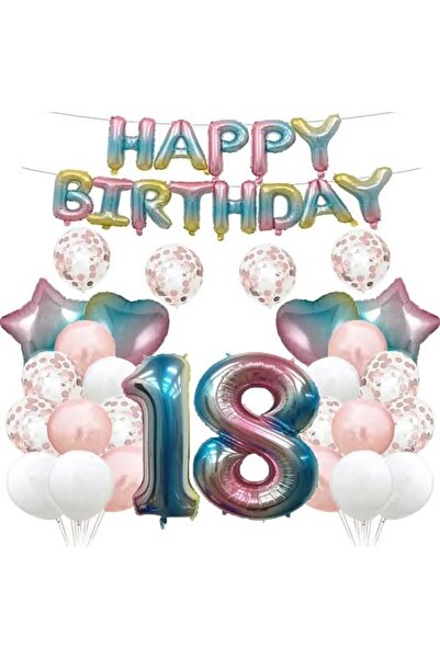 DÜVENCİ TİCARET 18 YAŞ PARTİ BALON SET KONSEPTİ