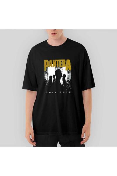 CrowsGate Tricou negru supradimensionat Pantera This Love