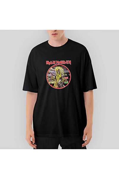 Generic Brand Tricou negru Iron Maiden Killers supradimensionat