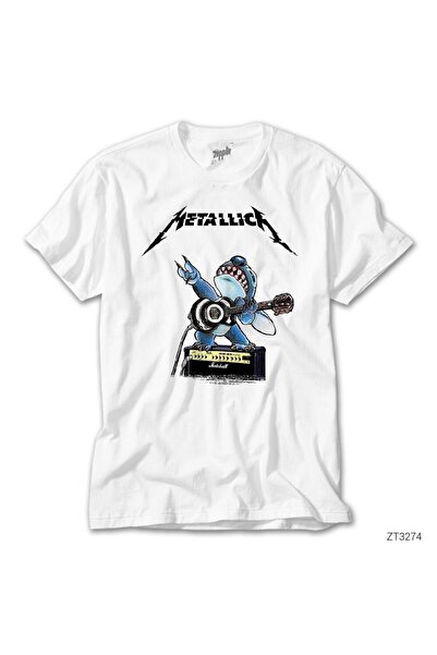WAKHA Tricou alb Metallica Animal Rock n Roll