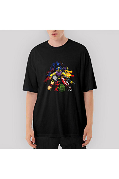CrowsGate Tricou negru oversize L. Thanos And Enemies
