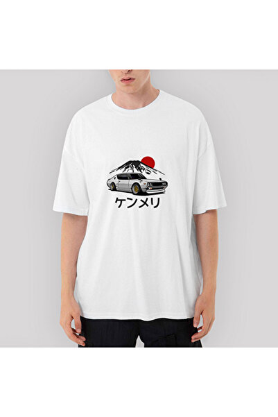 CrowsGate Σκάιλαϊν GTR Κένμερι oversized Λευκό Μπλουζάκι XL