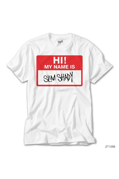 CrowsGate Eminem Hi My Name Is White T-Shirt
