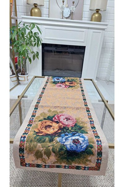 TROYA PAMUK DOKUMA GOBLEN KUMAŞ RUNNER