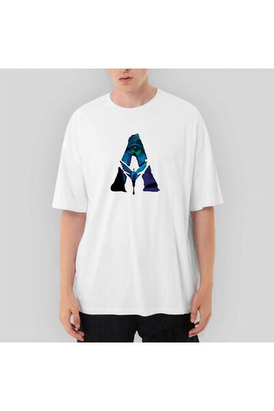 CrowsGate Tricou alb cu logo Avatar The Way Of Water supradimensionat
