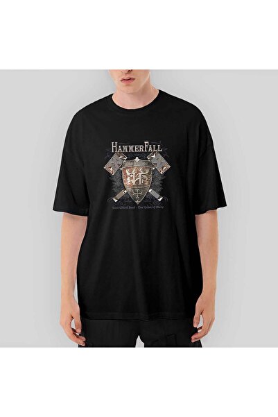 CrowsGate Tricou negru supradimensionat Hammerfall Steel Meets Steel