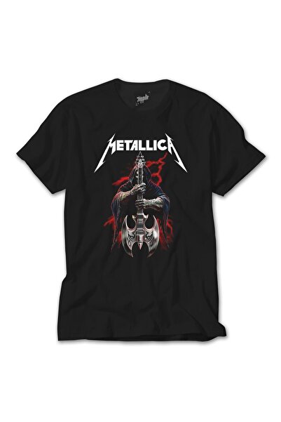 Liyada Μαύρο μπλουζάκι Metallica Guitarist oversized