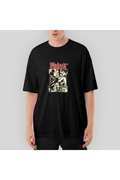 CrowsGate Tricou negru Slipknot supradimensionat M