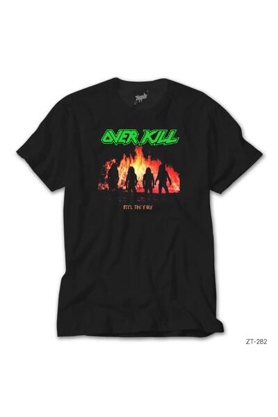 Generic Brand Overkill Feel the Fire Black T-Shirt 3XL