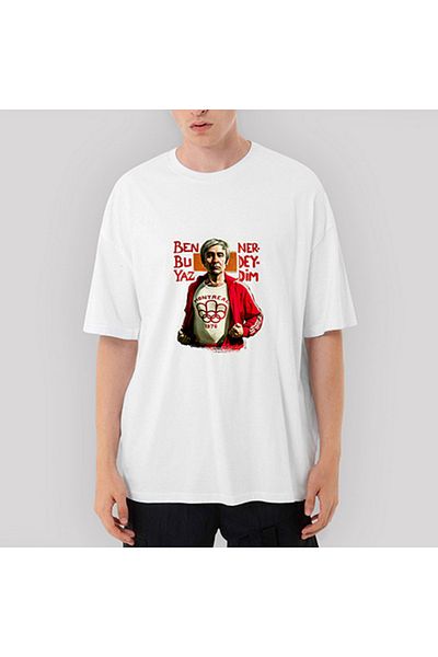 CrowsGate Şener Şen I Was Where This Summer Oversize White T-Shirt