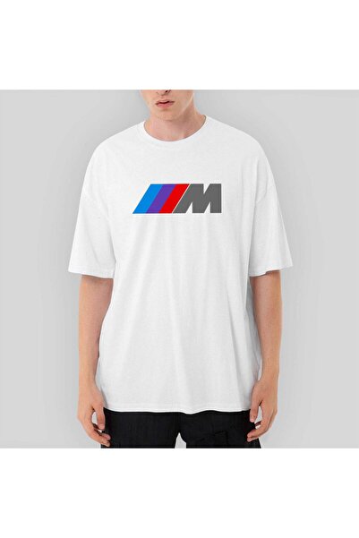 CrowsGate BMW M Power Logo Oversize kroj Bela Majica