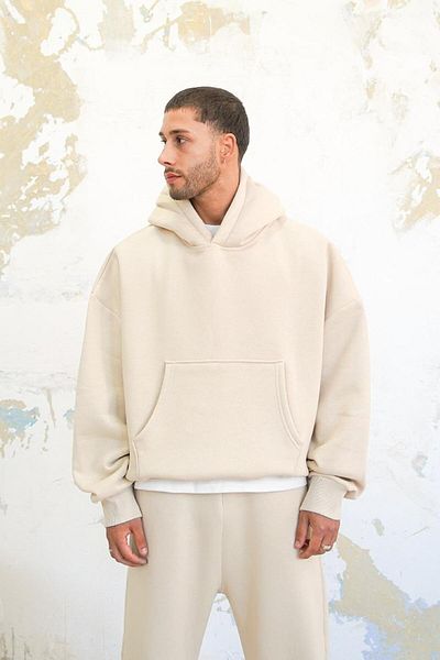 HAFKAGİYİM Κρεμ Cozy Basic Oversize φούτερ
