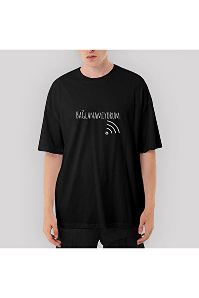 CrowsGate Δεν μπορώ να συνδεθώ oversized Μαύρο μπλουζάκι XL