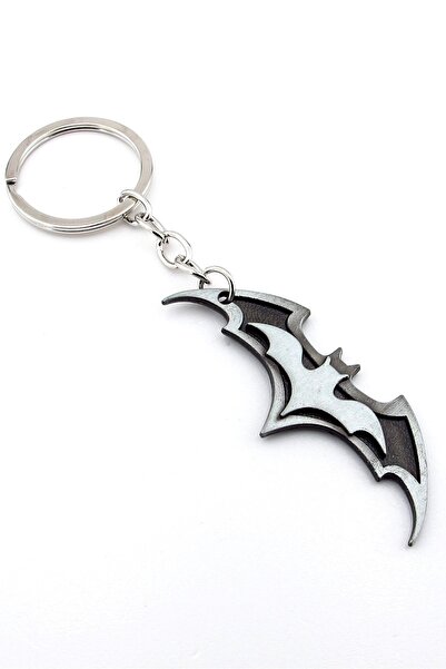 Solfera Batman Dc Comics Yarasa Şeklinde Gri Metal Anahtarlık KC138