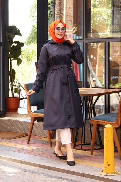 suffemoda Καμπαρντίνα με κουμπιά Bondit με υφασμάτινη επένδυση