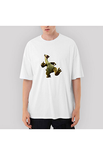 CrowsGate Epoca de gheață Sid 2 supradimensionat Tricou alb S