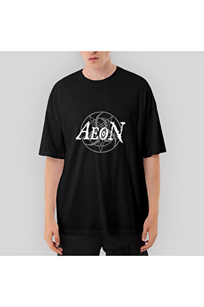 CrowsGate Μαύρο μπλουζάκι με λογότυπο Aeon oversized