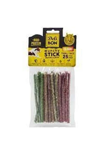 Genel Markalar DERİ MUNCHY ÇUBUK İNCE BOY 25 Lİ PAKET KARIŞIK RENK İNCEX25AD.