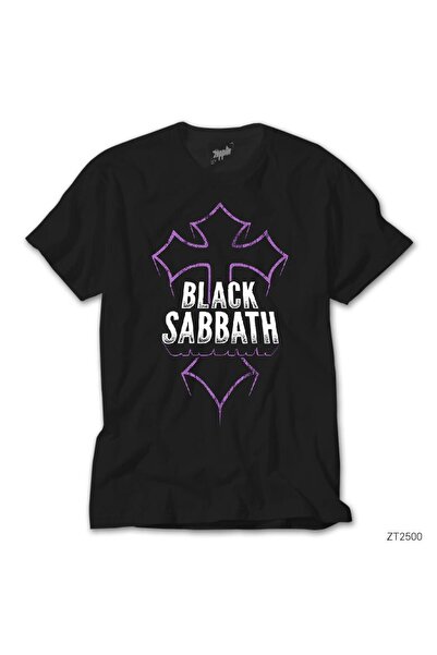 WAKHA Μαύρο μπλουζάκι Black Sabbath Cross
