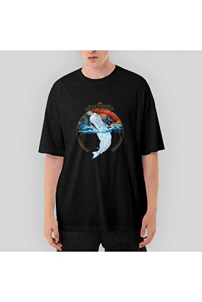 CrowsGate Tricou negru supradimensionat Mastodon Leviathan