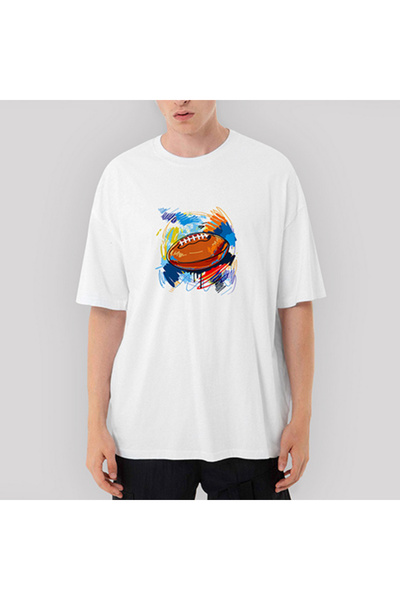 CrowsGate Американски футбол Оверсайз бяла тениска