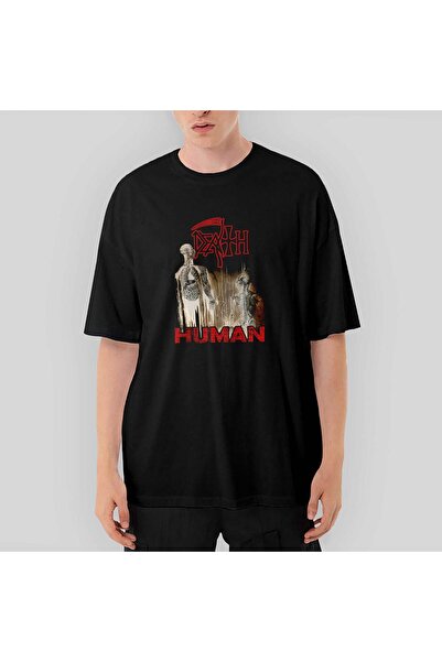 CrowsGate Tricou negru supradimensionat Death Human