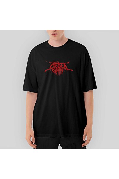 Generic Brand Chelsea Grin Logo Blood Oversize Black T-Shirt