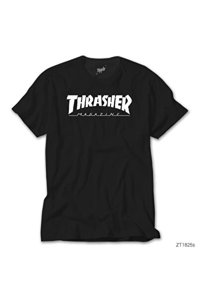 WAKHA Tricou negru clasic Thrasher Magazine