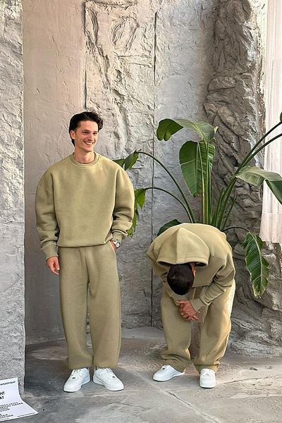 HAFKAGİYİM Απαλό Πράσινο Cozy Basic Oversize ιδρώτας