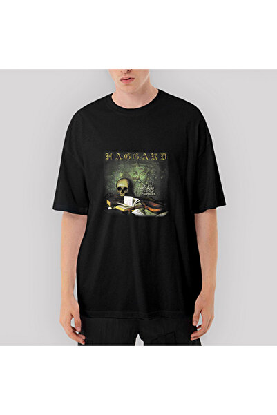 CrowsGate Tricou negru Haggard supradimensionat XL