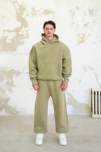 HAFKAGİYİM Απαλό πράσινο Cozy Basic Oversize φούτερ