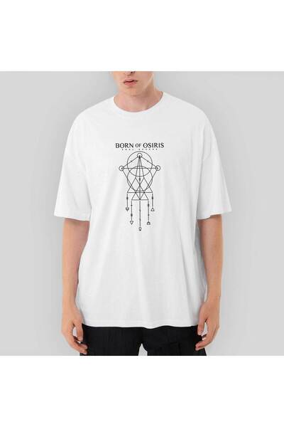 CrowsGate Tricou alb Born Of Osiris ediție limitată supradimensionat S