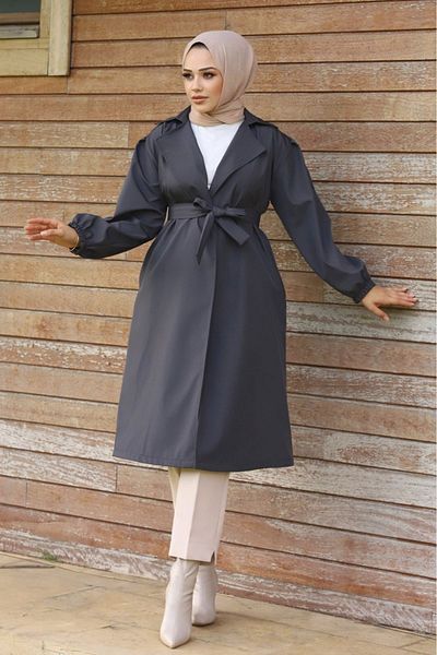 ALNİSS COLLECTİON Γυναικεία καμπαρντίνα με μπαλόνι με δέσιμο στη μέση