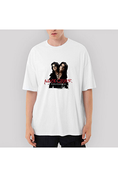 CrowsGate Tricou alb Alice Cooper Paranormal supradimensionat S