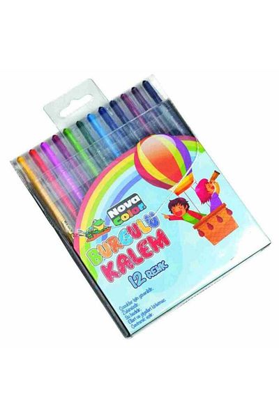 Nova Color Pastel Candle Round Paint - 12 Colors Erasable, Nc-2122