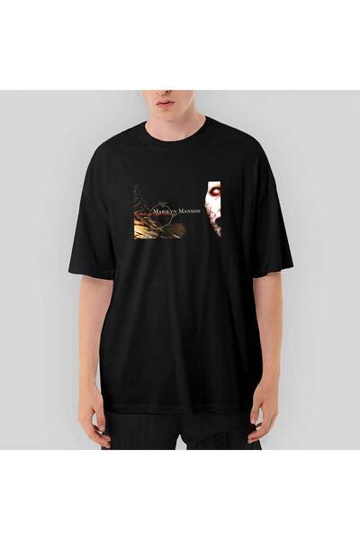 CrowsGate Marilyn Manson Antichrist Superstar Tricou negru supradimensionat